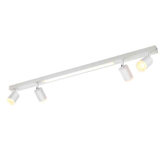 NETTLIFE LED-kattovalaisin 4 himmennettävää lamppua 38W valkoinen kaukosäätimellä 3000K-6500K säädettävä 350°