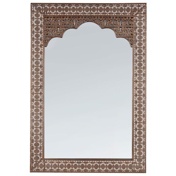 Seinäpeili PALI 60 cm 90 cm Metalli Kupari