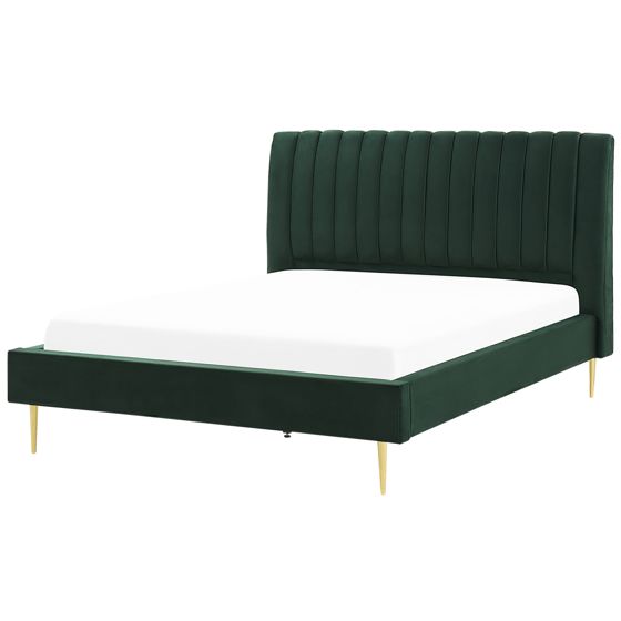 Sänky Sametti MARVILLE 180 x 200 cm Smaragdinvihreä