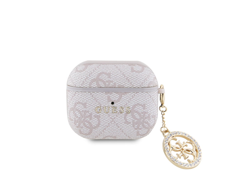 Airpods 3 4G -kuulokkeiden kotelo, jossa kimalteleva ja strasseilla koristeltu riipus