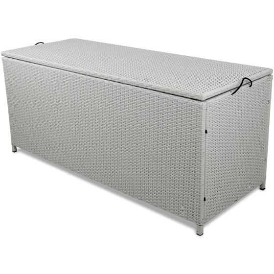 Lyfco Säilytyslaatikko Kattvik, 134x54x59cm, polyrottinki, valkoinen