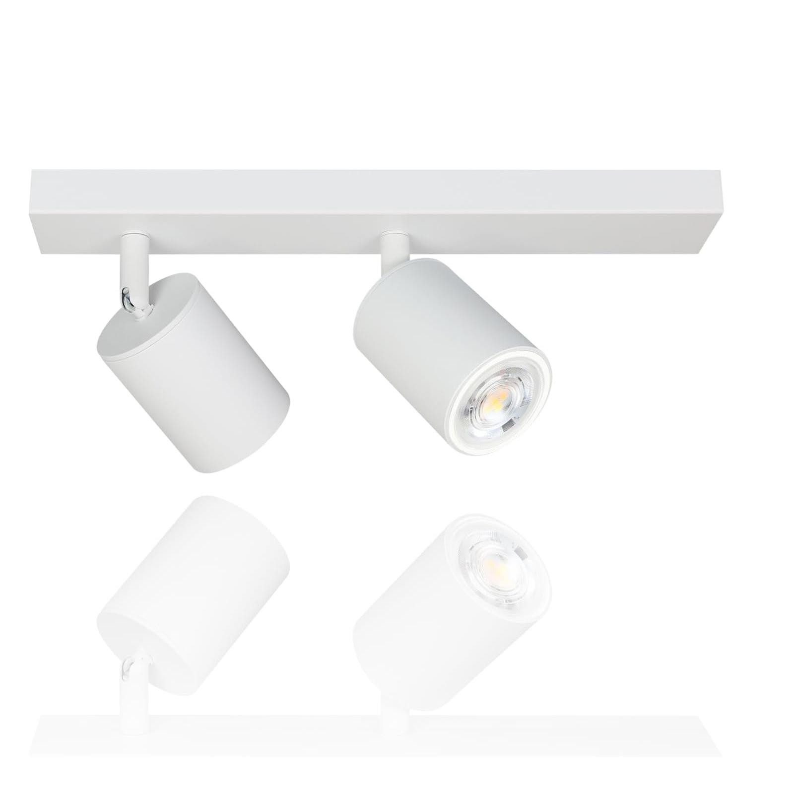 NETTLIFE 2- liekkinen kattokohdevalaisin, valkoinen metalli