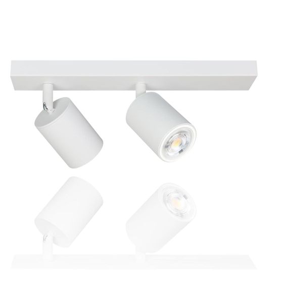 NETTLIFE 2- liekkinen kattokohdevalaisin, valkoinen metalli