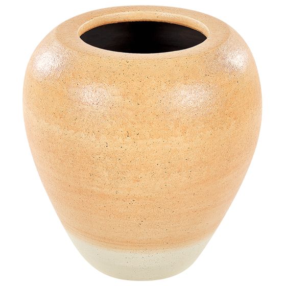 Koristemaljakko SKIONE 34 cm Keramiikka Vaaleanruskea
