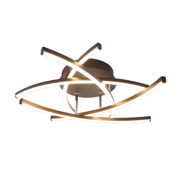 NETTLIFE LED - kattovalaisin, makuuhuoneeseen, musta, himmennettävä, 32w, moderni, metalli Kaukosäätimellä