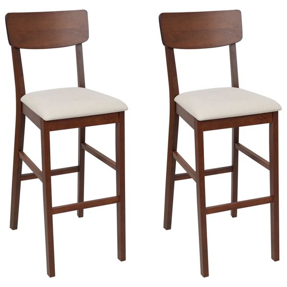 Baarituolisetti 2 kpl AMBLER Tummanruskea/beige