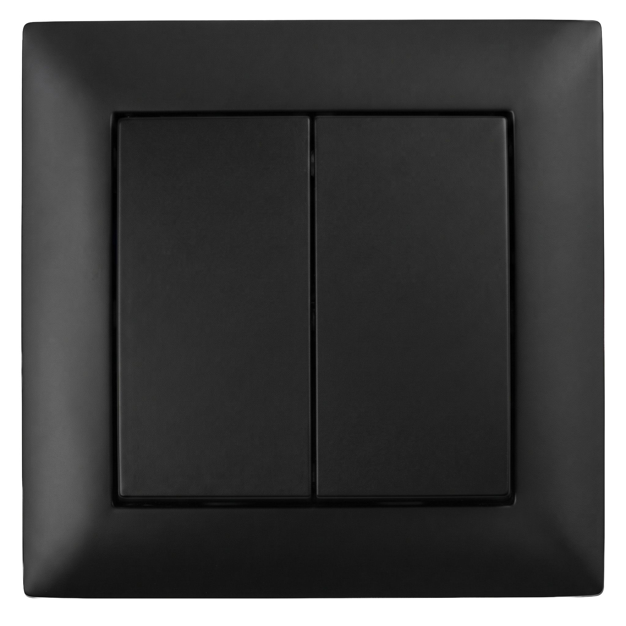 Toolight Kaksoiskytkin OSTE JNH007-W + kehys Musta 4x8, 4x8, 4cm