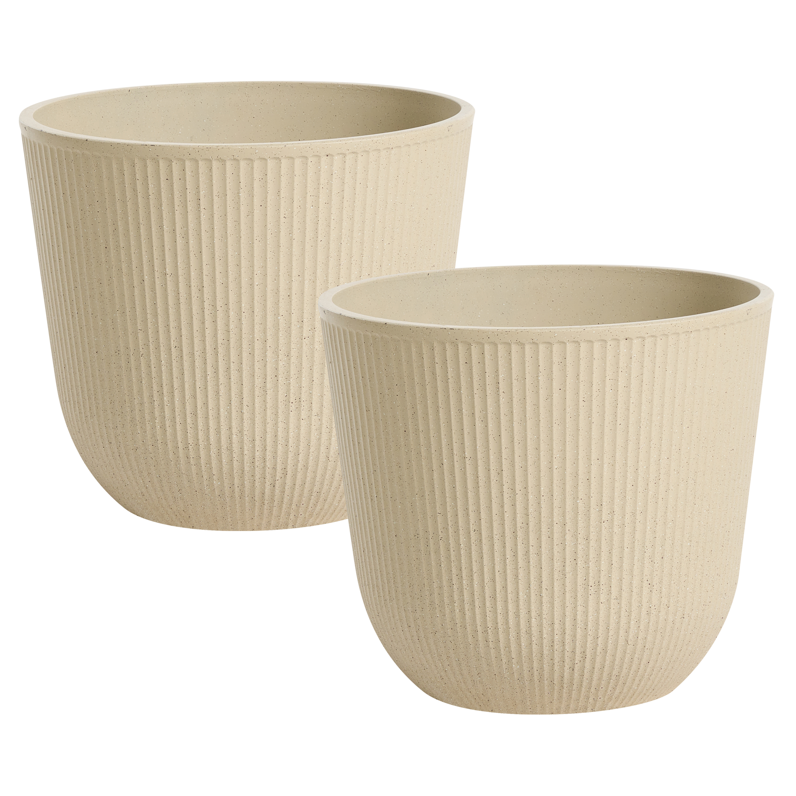 Kukkaruukkusetti 2 kpl DRABA 44 cm Beige