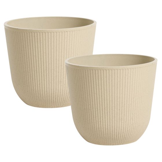 Kukkaruukkusetti 2 kpl DRABA 44 cm Beige
