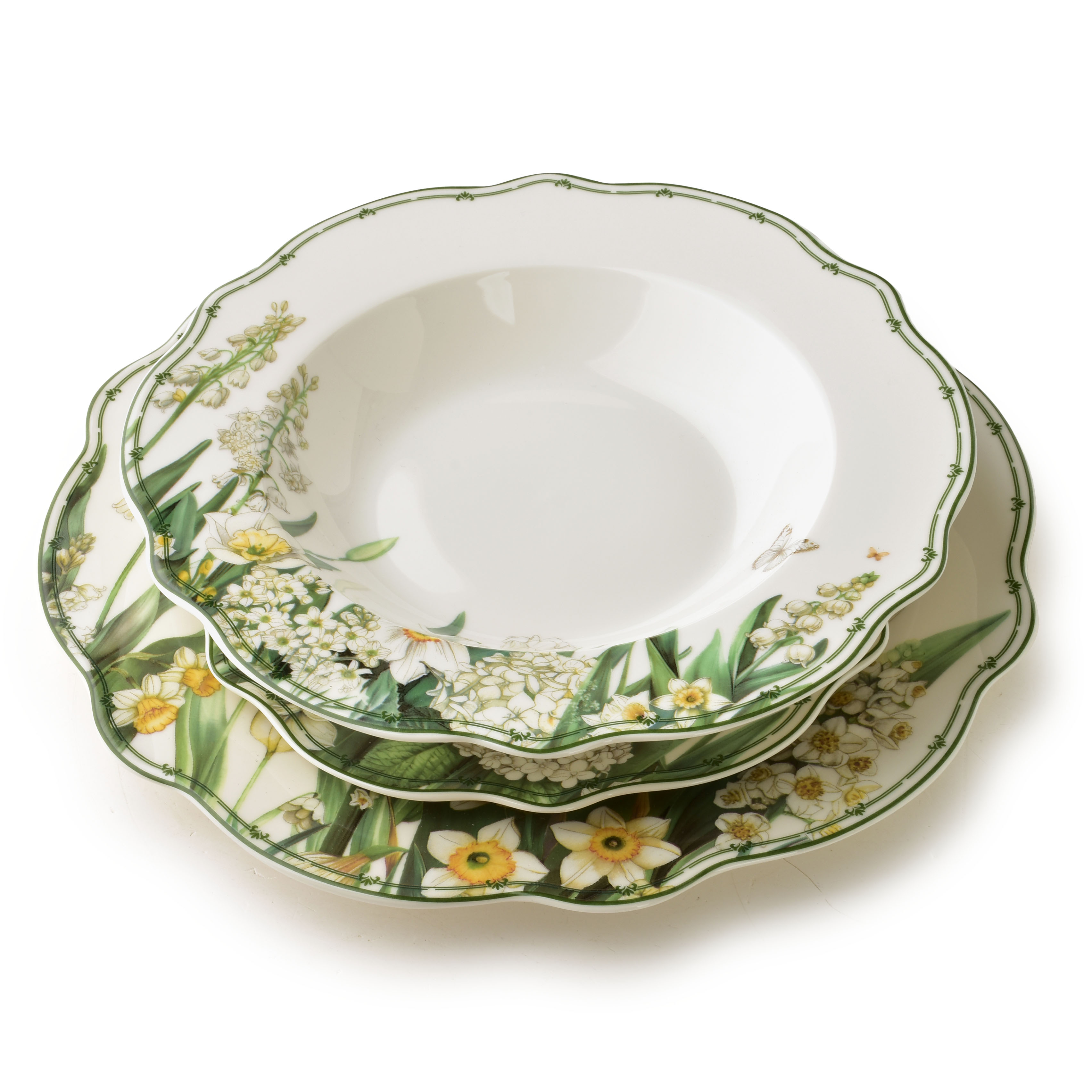 Astiasto posliini LEA ELEGANT 27/19,5/22 cm valkoinen 18 osaa