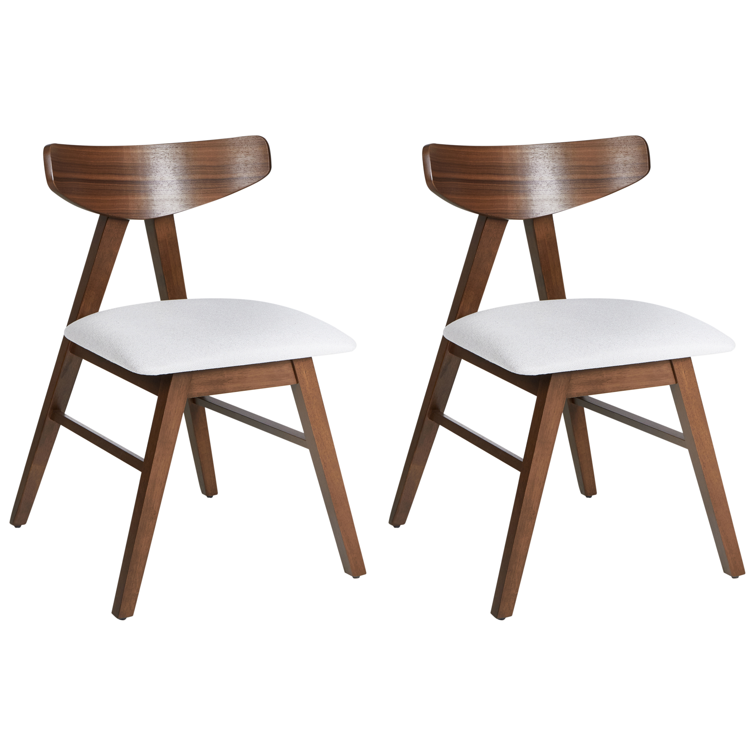 Ruokatuolisetti 2 kpl LACOTA puu Tummanruskea/harmaa