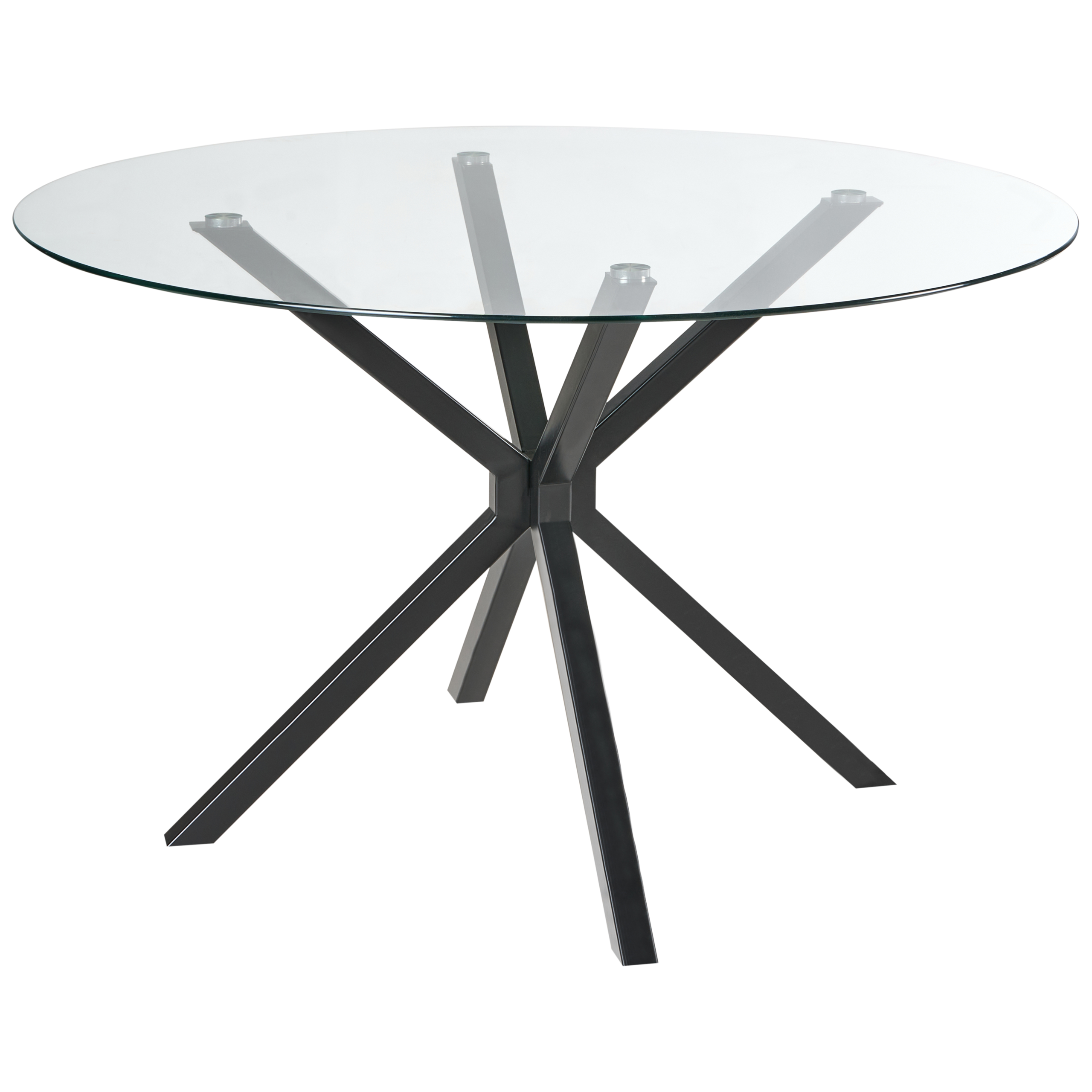 Ruokapöytä MESTON Musta 120 cm 120 cm Karkaistu lasi
