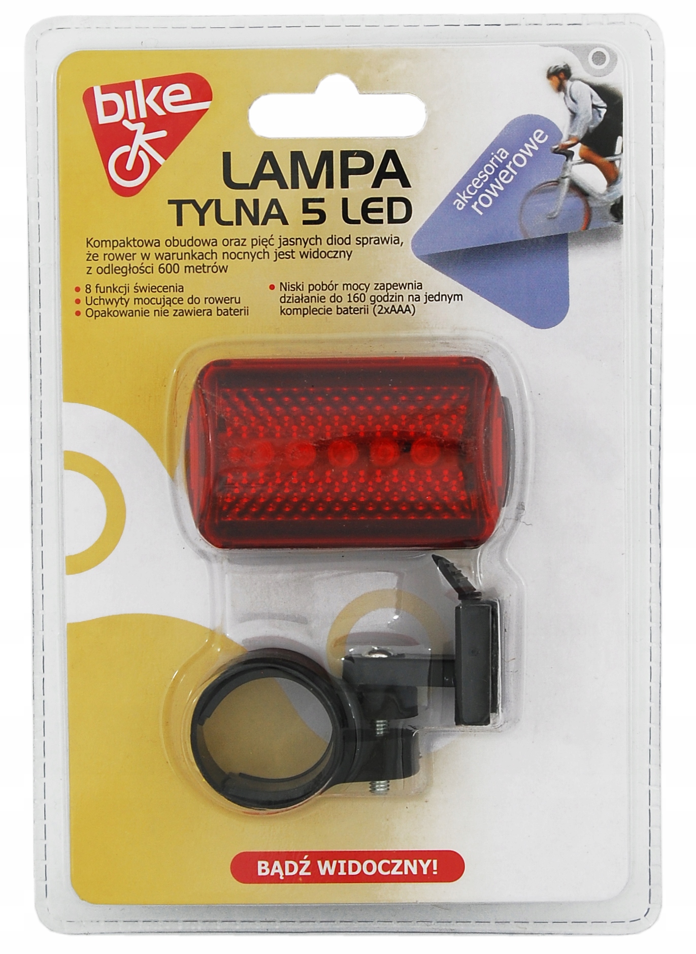 Takaistuimen polkupyörän valaisin 5 LED