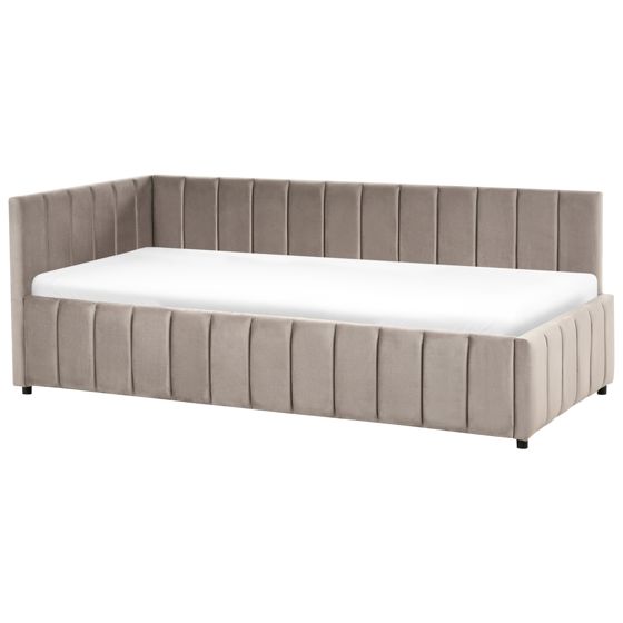 Sohvasänky Sametti LISIEUX 90 x 200 cm Ruskeanharmaa