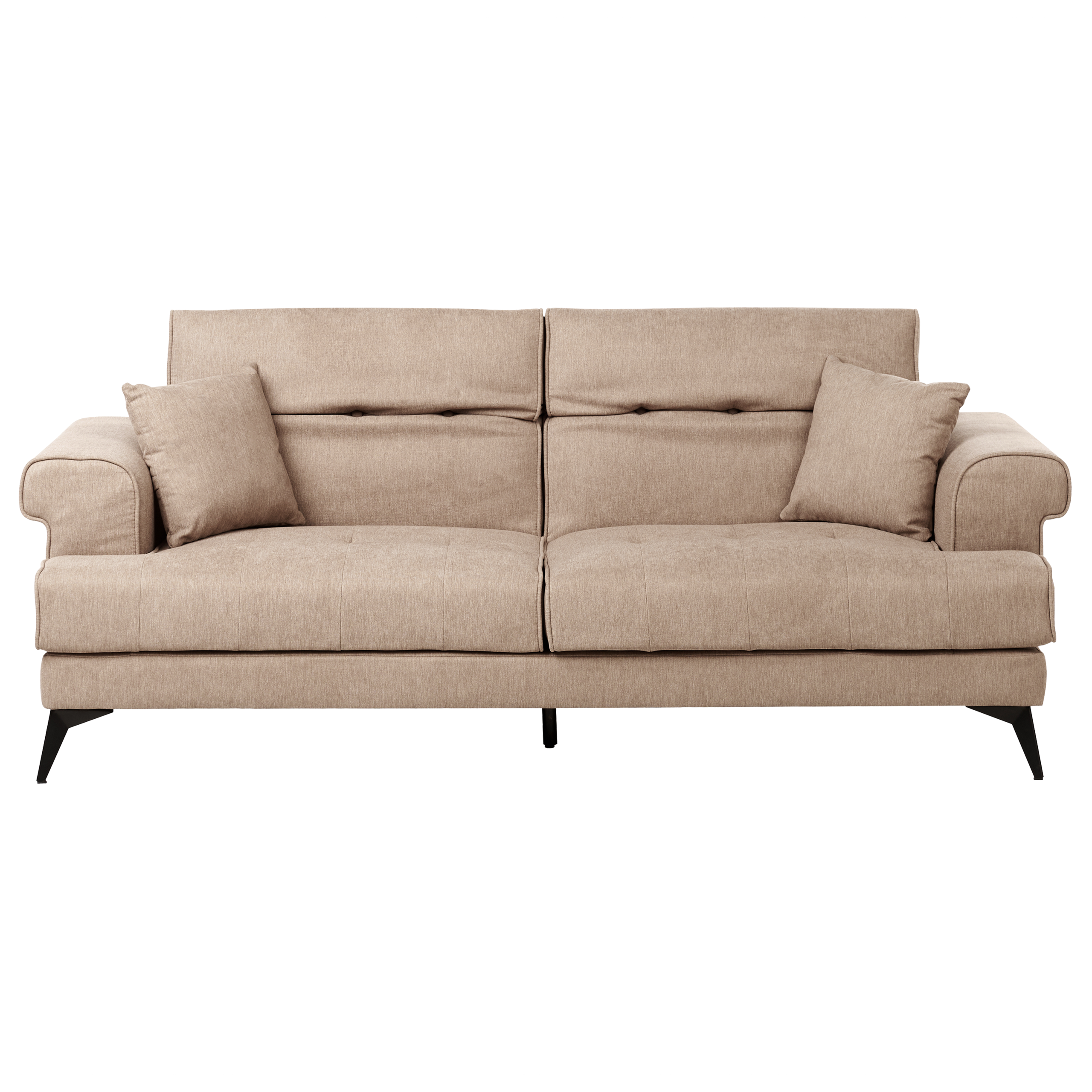 Sohva SKIVE kangas Vaaleanruskea 3-istuttava