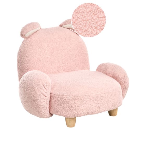Lasten nojatuoli Kani KANNA Buklee Pastellipinkki