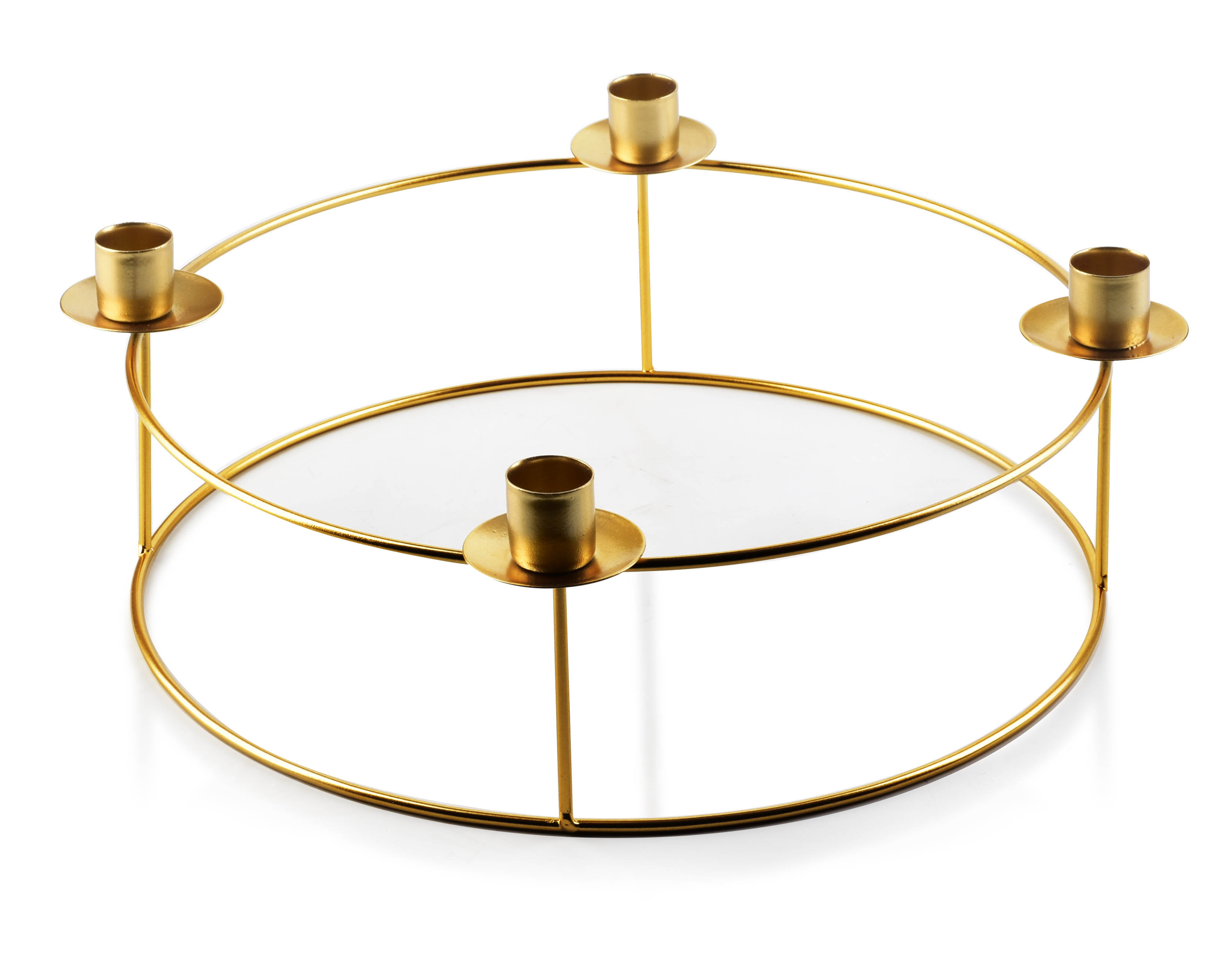 Kynttilänjalka metalli Mondex Cedric Gold 30x30x11,5 kulta 1pc