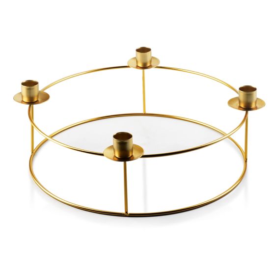 Kynttilänjalka metalli Mondex Cedric Gold 30x30x11,5 kulta 1pc