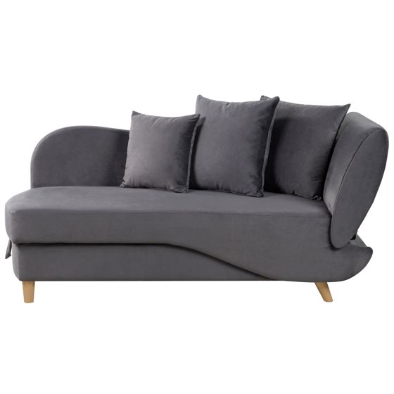 Divaani oikea MERI sametti Tummanharmaa säilytystila