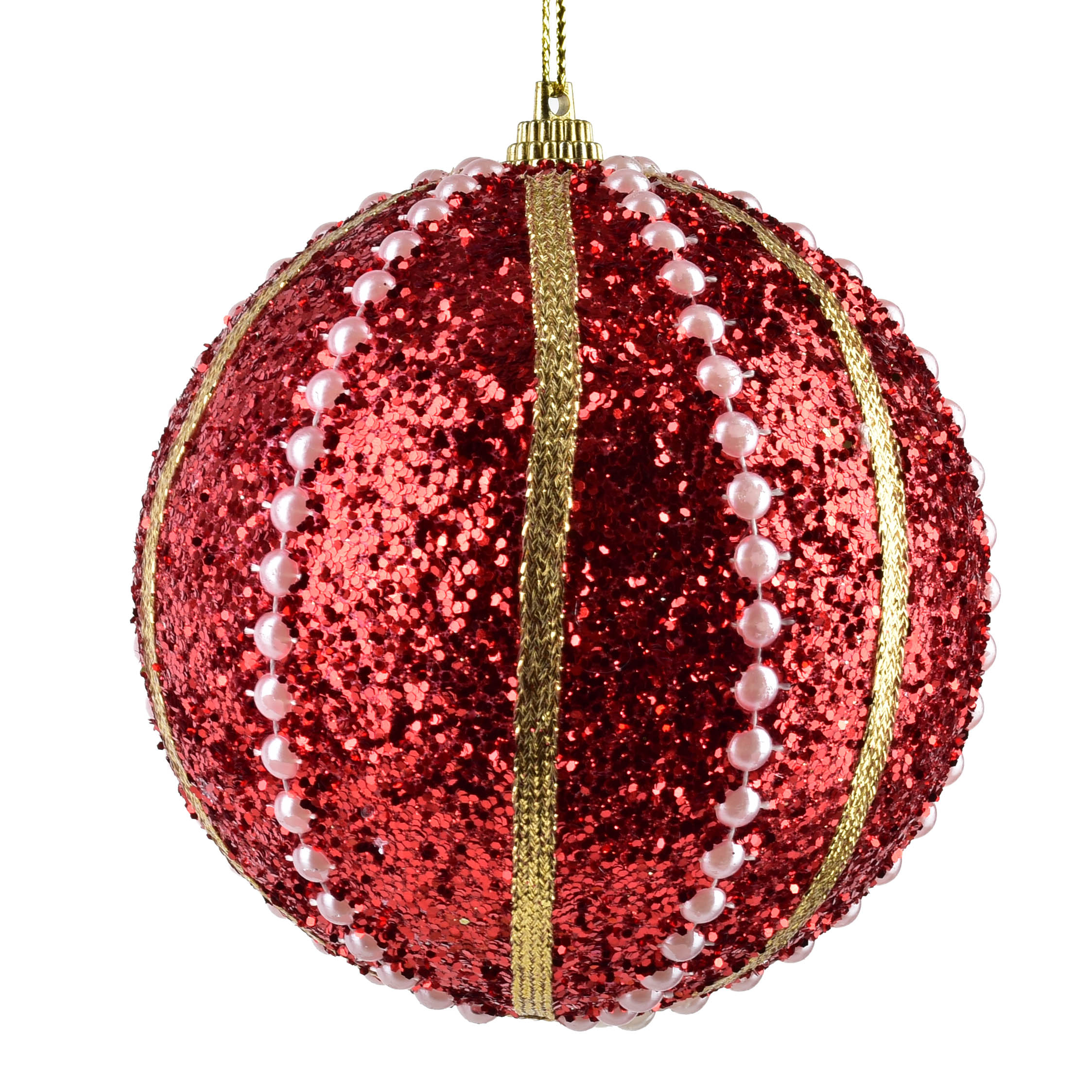 Joulupallo SANTA LILA styroksia Ø10 cm