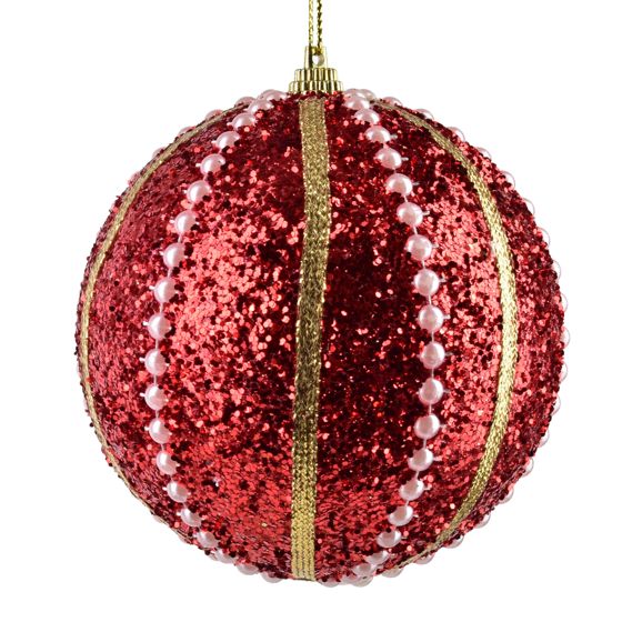 Joulupallo SANTA LILA styroksia Ø10 cm