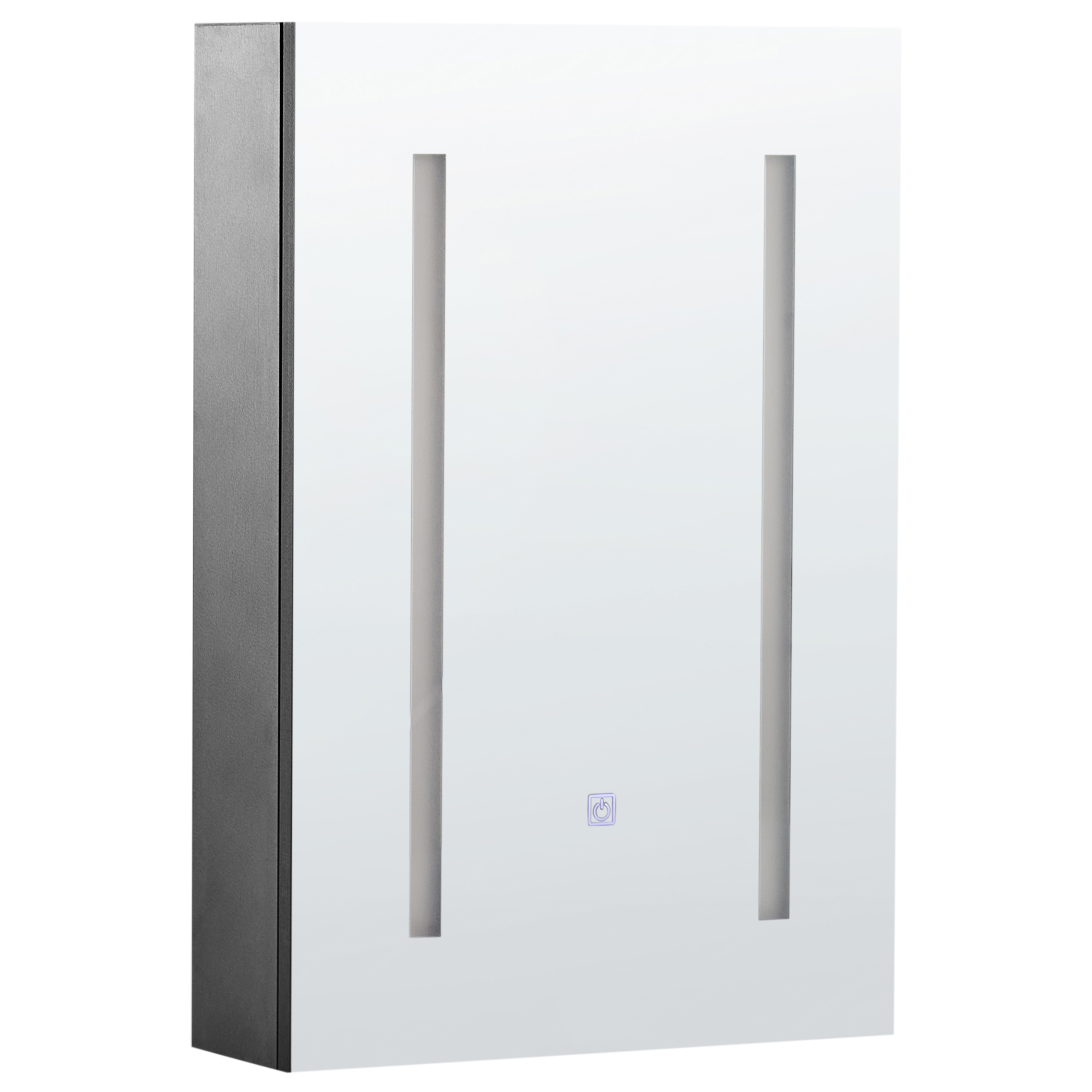 Kylpyhuoneen peilikaappi LED-valo CAMERON 40 cm 60 cm Musta