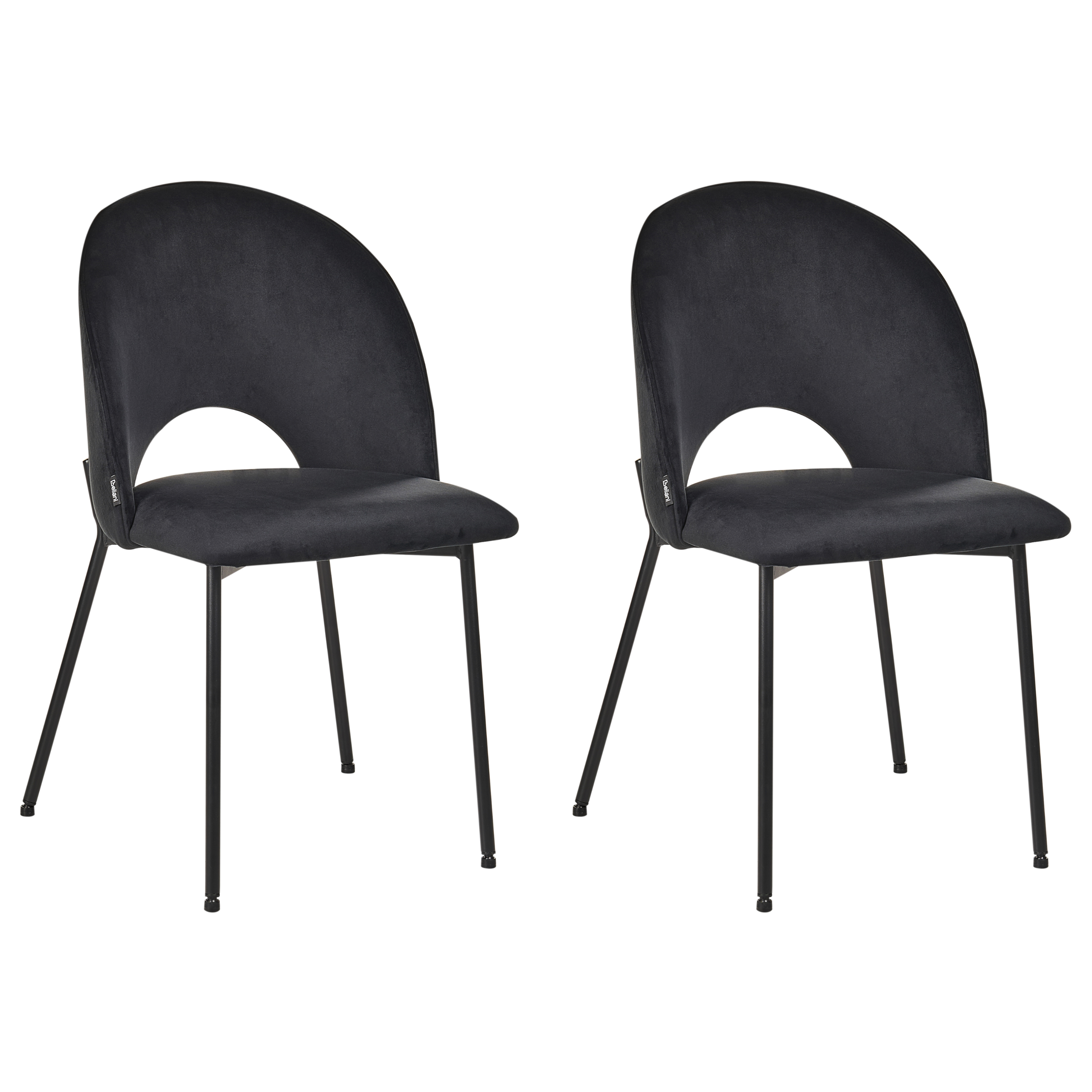 Ruokatuolisetti 2 kpl COVELO Sametti Musta
