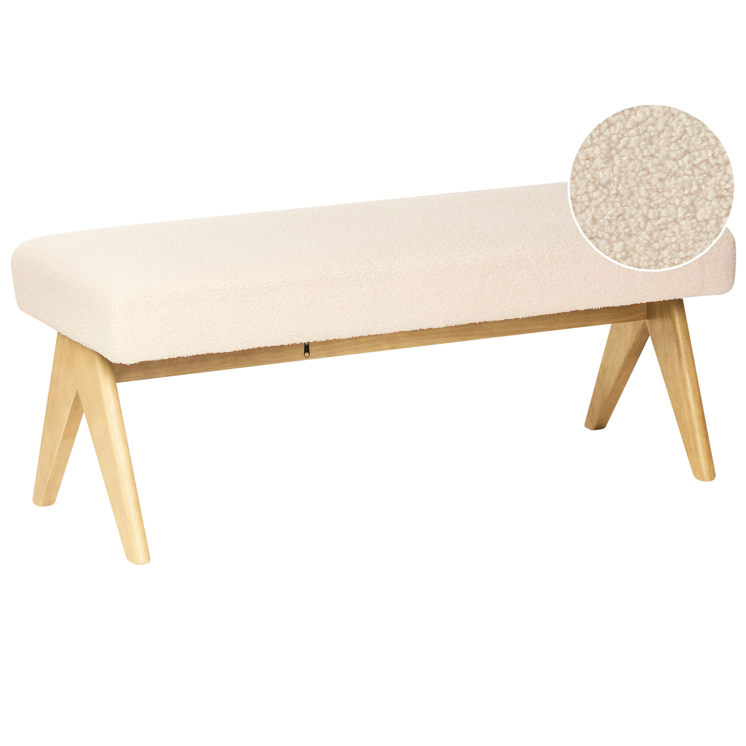 Penkki TAMRE buklee Luonnonvalkoinen/vaaleanruskea