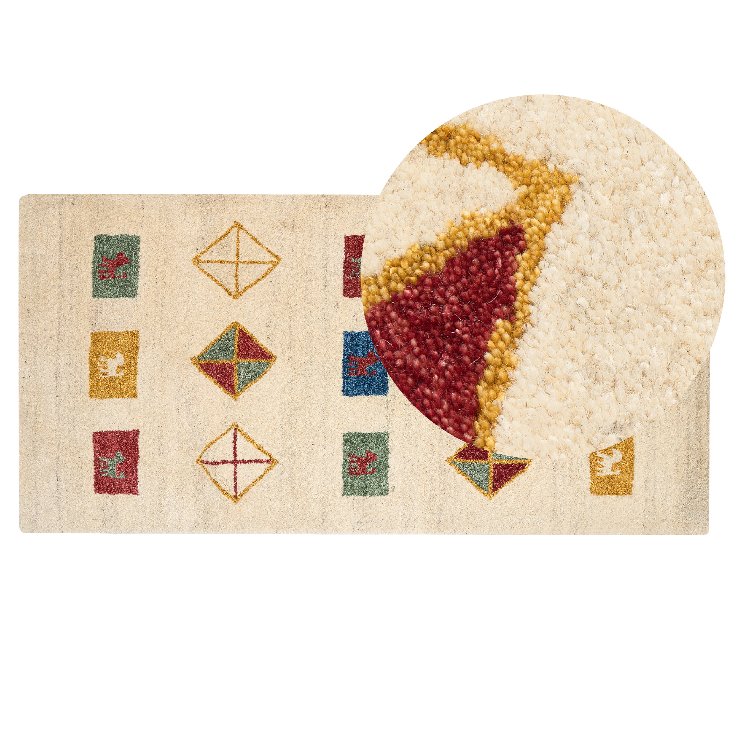 Matto MISINLI Beige 80 x 150 cm villa Gabbeh-matto