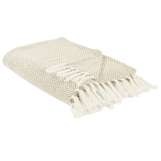 Päiväpeitto TOUTLI puuvilla 220 x 240 cm Vaaleanbeige