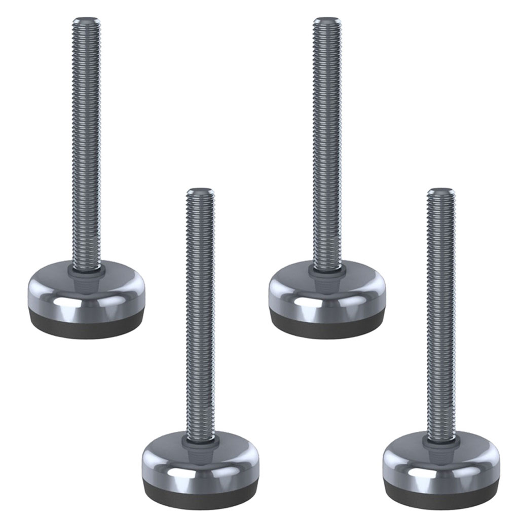 Ruostumaton tasoitusjalka 12x100x50mm pohja ja tärinänesto 400kg-sarja 4 kpl.