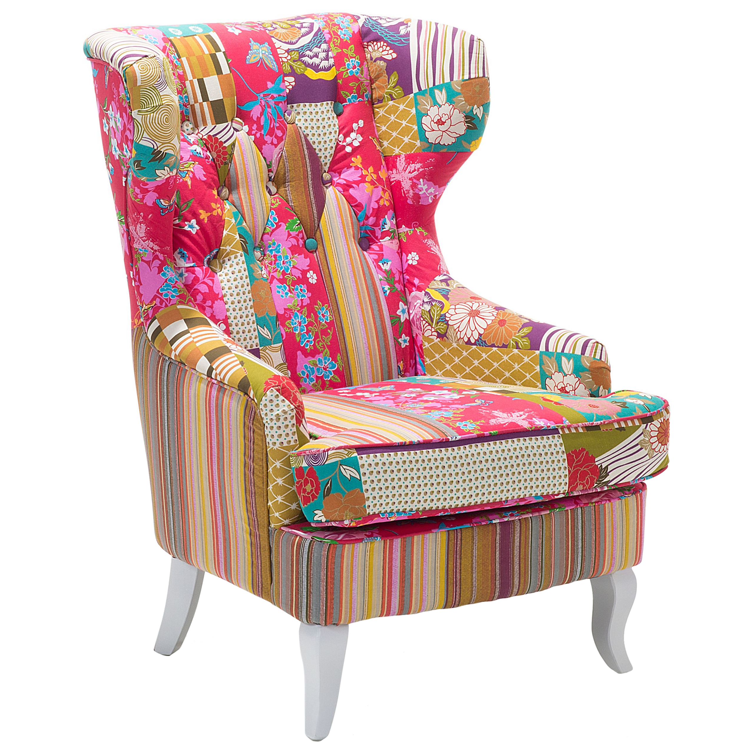 Wingback-tuoli MOLDE kangas Fuksia