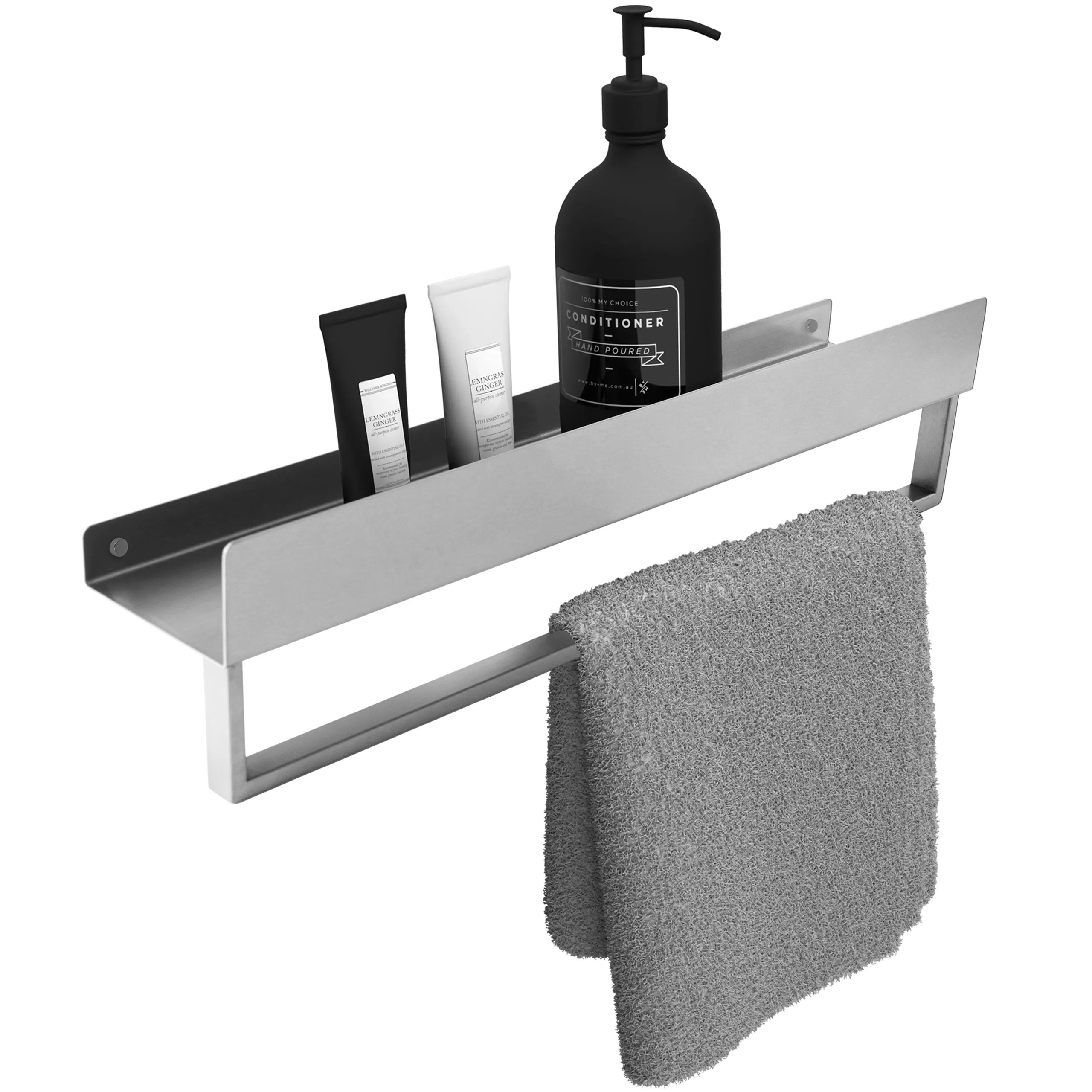 REA kylpyhuonehylly SF01-450 harjattu teräs, 45X9X11CM