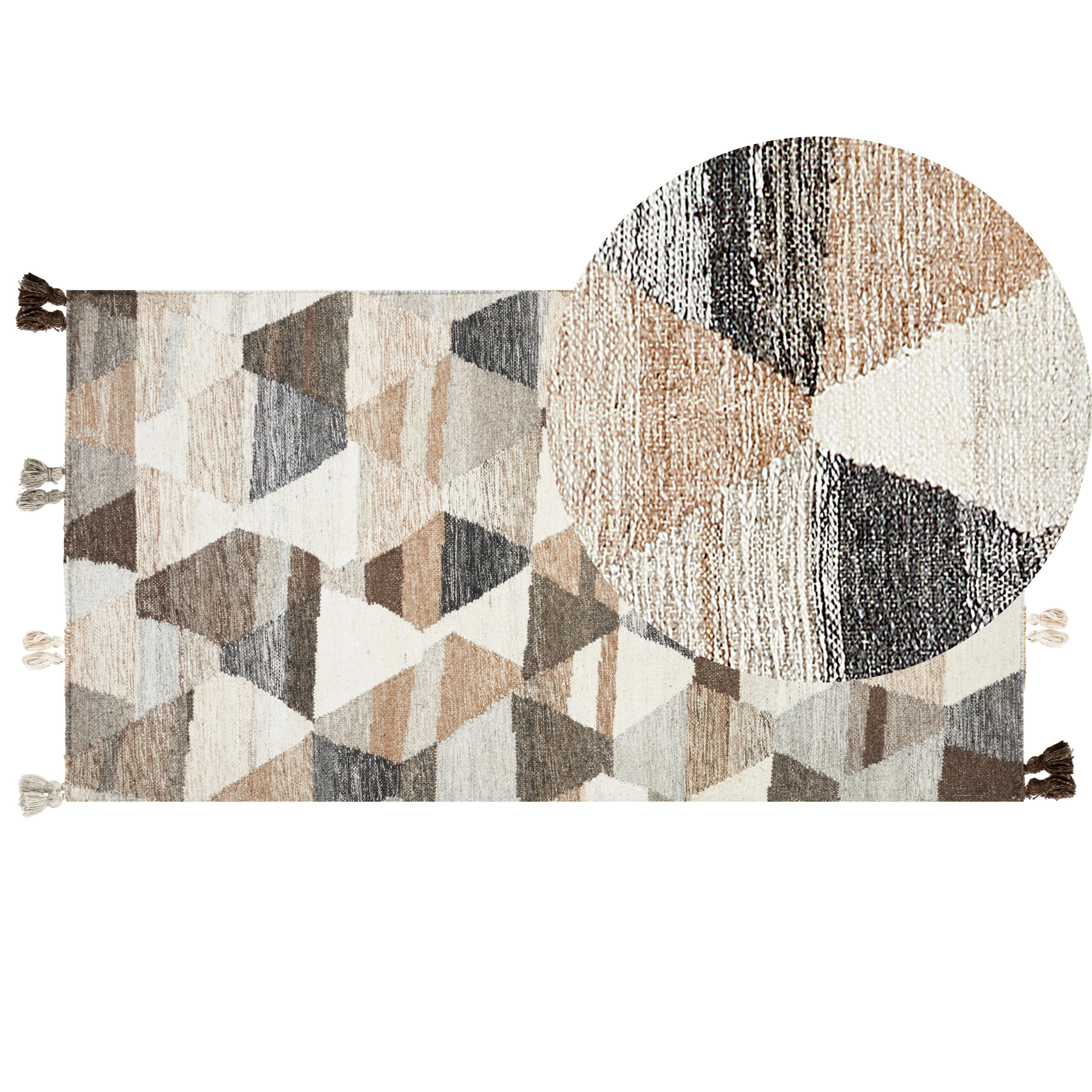 Matto ARGAVAND Beige 80 x 150 cm villa Kelim-matto