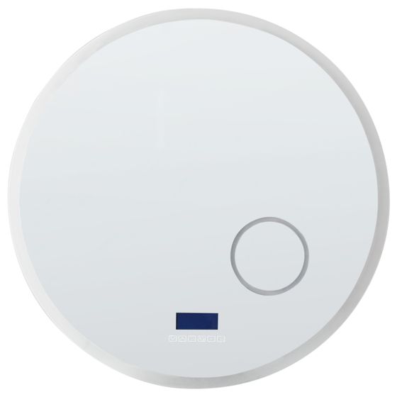 Kylpyhuoneen LED-peili FIXIN 80 cm 80 cm Bluetooth-kaiuttimella Hopea