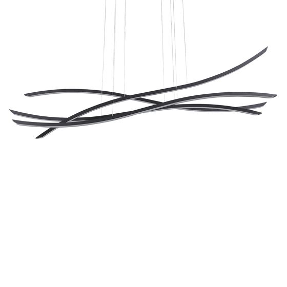 LED-riippuvalaisin CALAO metalli Musta