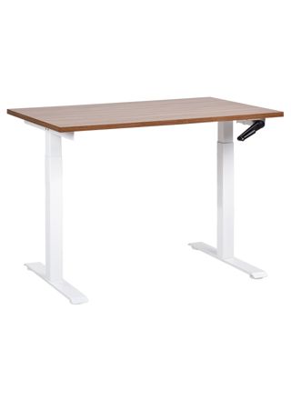 Manuaalisesti säädettävä työpöytä DESTINES Ruskea/valkoinen 120 cm 72 cm