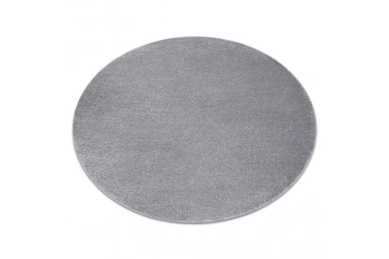 Matto SOFTY pyöreä yksivärinen harmaa pyöreä 200 cm