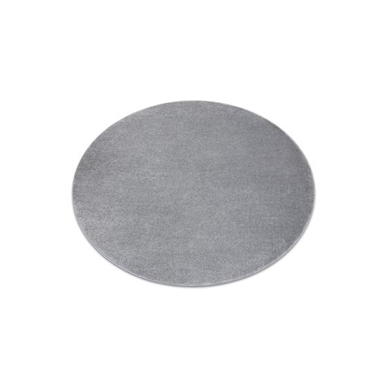 Matto SOFTY pyöreä yksivärinen harmaa pyöreä 200 cm