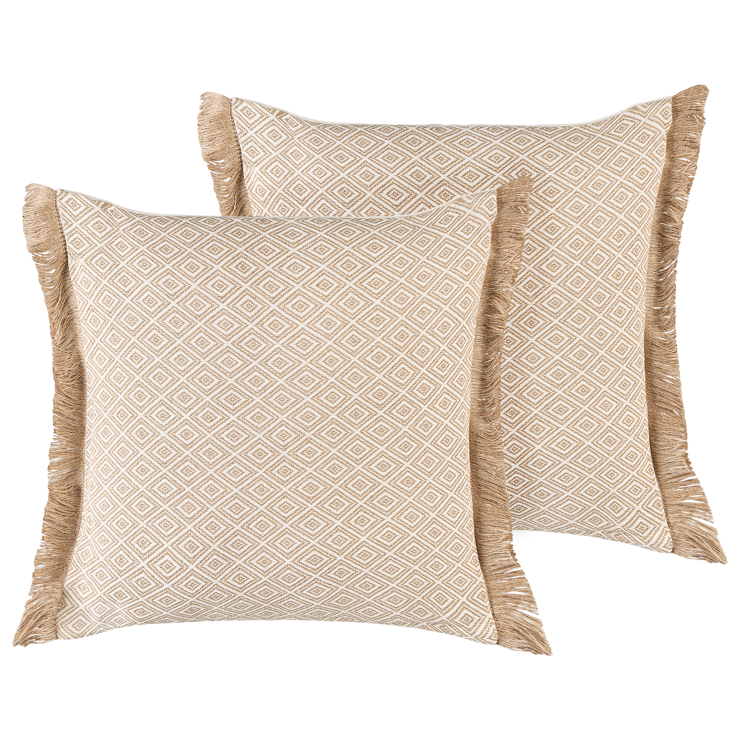 Koristetyynysetti 2 kpl LONAR 45 x 45 cm Beige