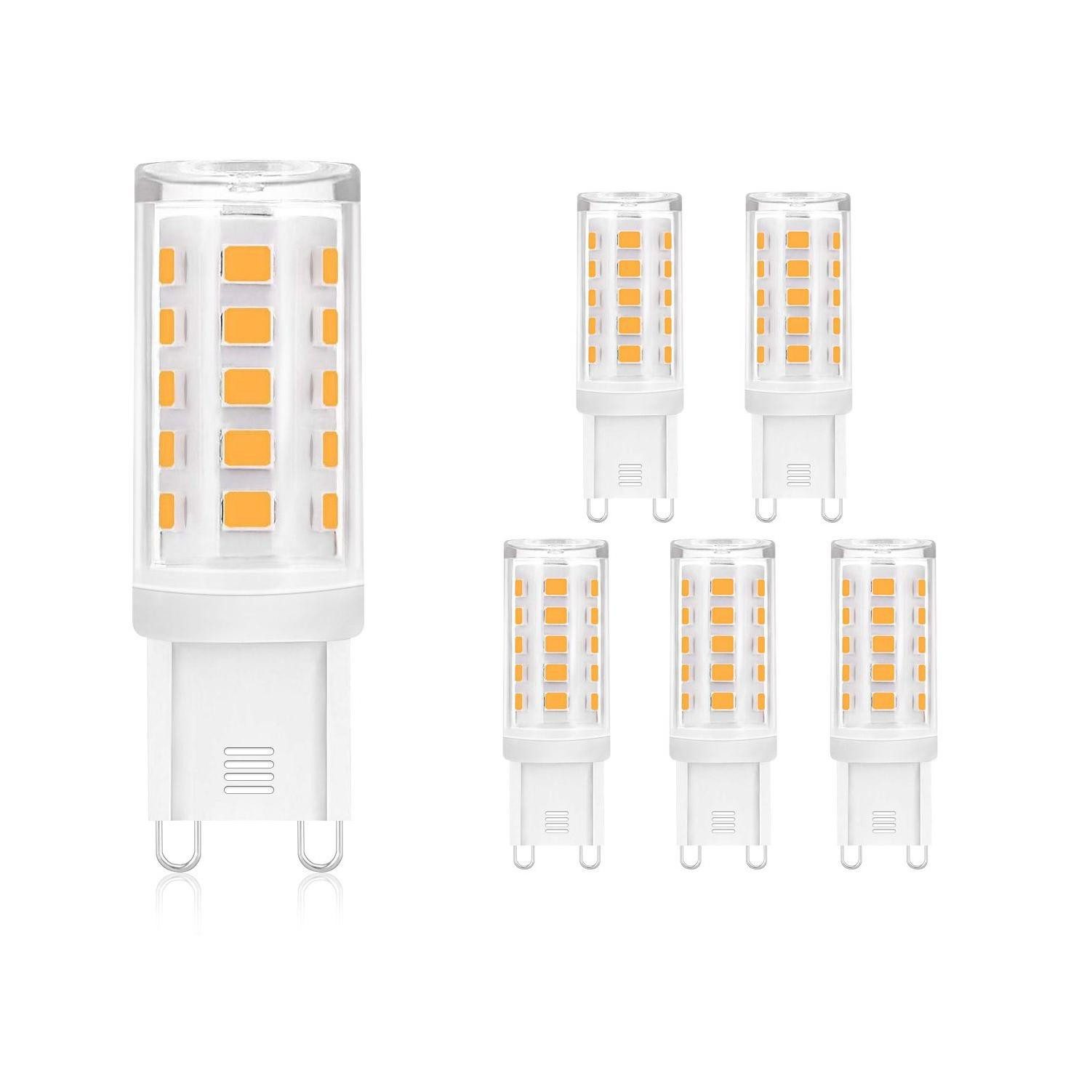 NETTLIFE 5Kpl, pakkaus G9, lämmin valkoinen, 3000K 230V, 3W vaihtopolttimot, 28W 30W, 40W halogeenilampulle, pieniKanta, energiansäästö ei