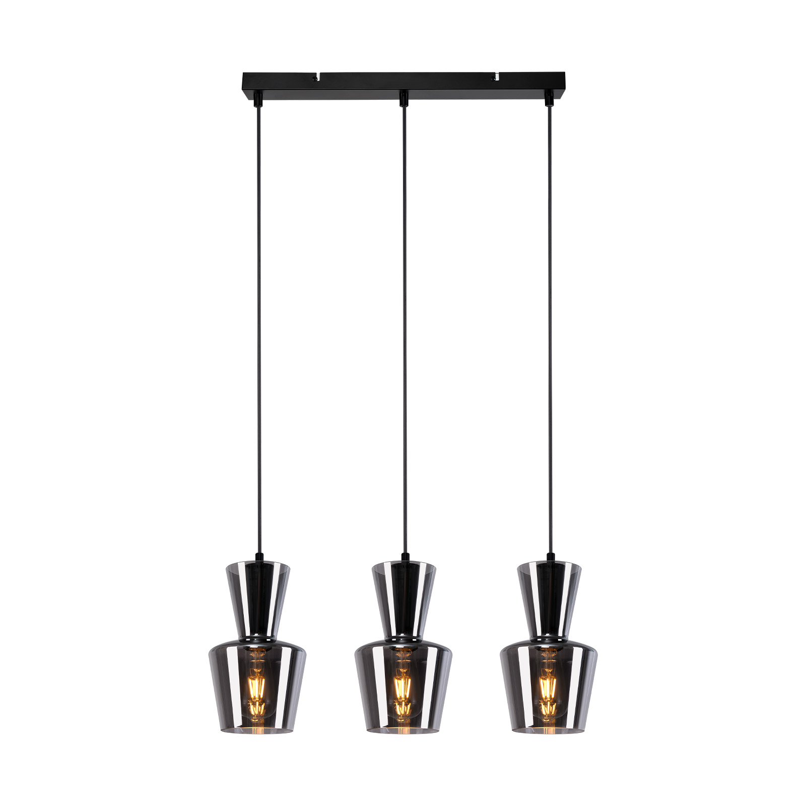 NETTLIFE Vintage, savunharmaa lasinen ruokapöydän riippuvalaisin, E27, olohuoneeseen tai keittiöön