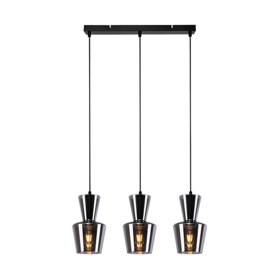 NETTLIFE Vintage, savunharmaa lasinen ruokapöydän riippuvalaisin, E27, olohuoneeseen tai keittiöön