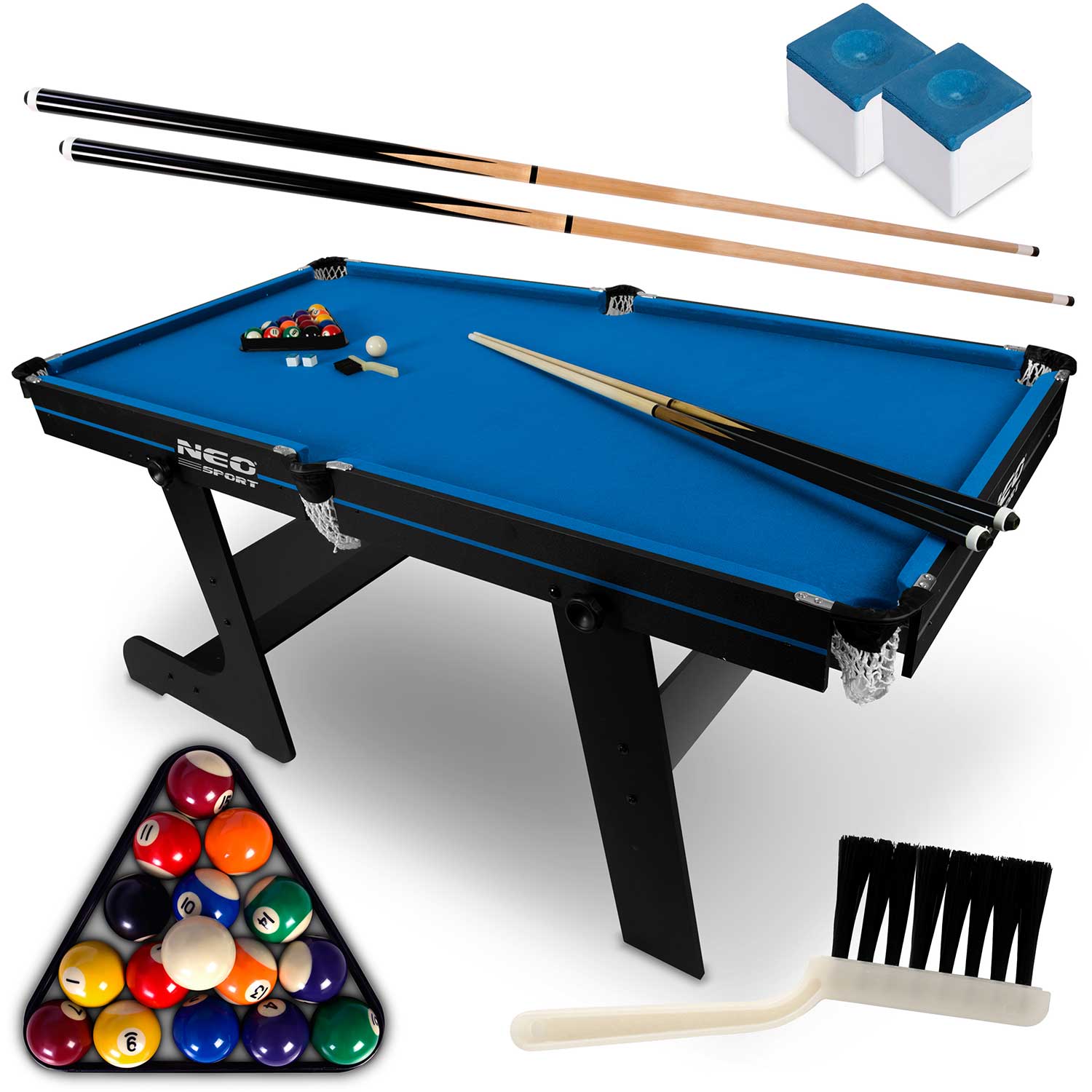 Neo-Sport NS-808 biljardipöytä lisävarusteineen
