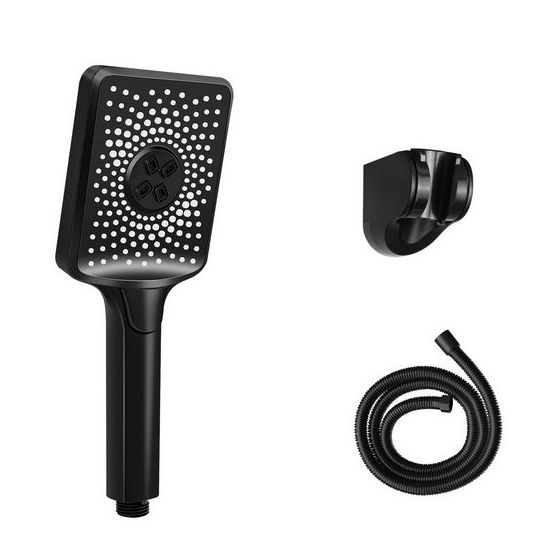 NETTLIFE Doccetta Nera Suihkupää, jossa on 3 neliönmuotoista vesisuihkua