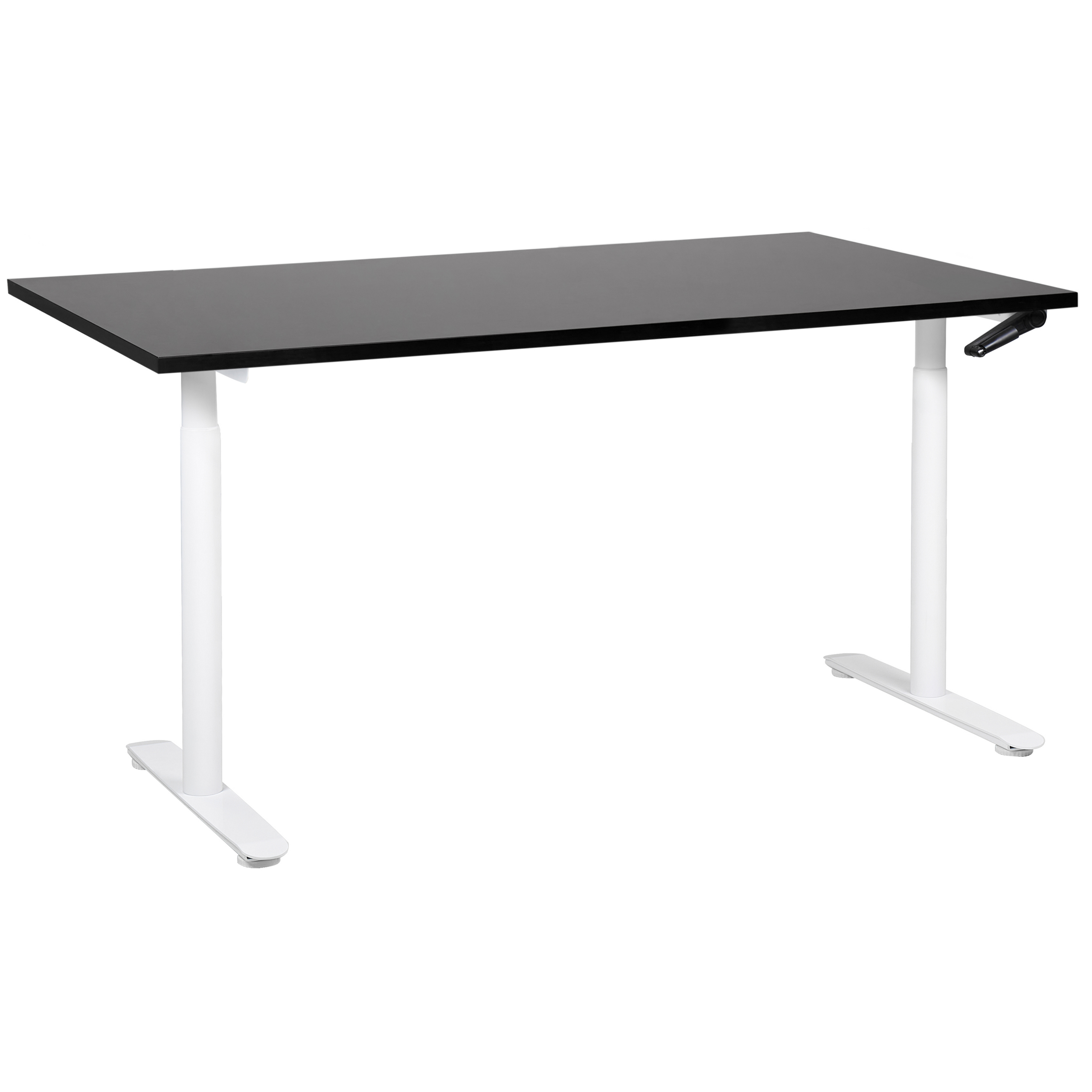 Työpöytä säädettävä DESTINAS 160 cm 72 cm Musta/valkoinen