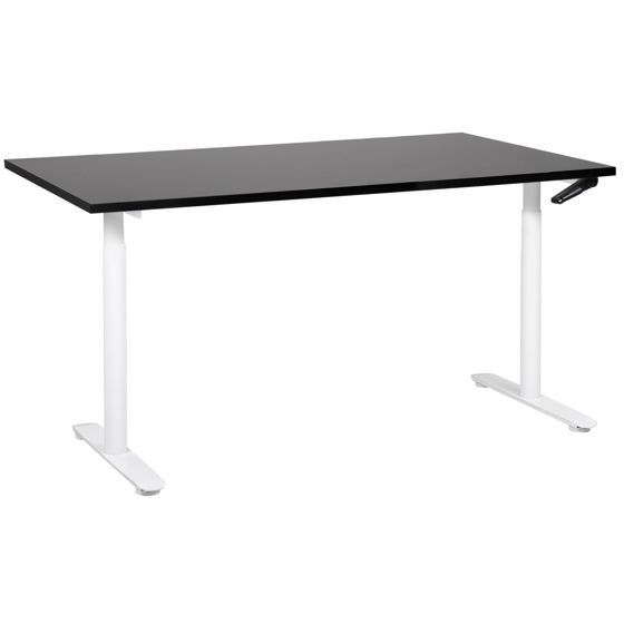 Työpöytä säädettävä DESTINAS 160 cm 72 cm Musta/valkoinen