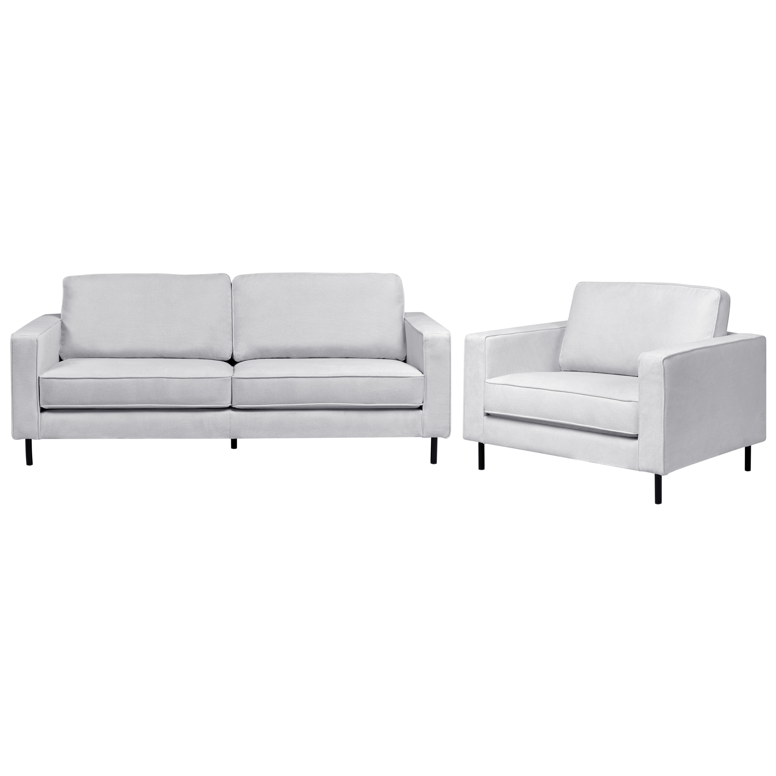 Sohvaryhmä 4-istuttava SAVALEN kangas Vaaleanharmaa