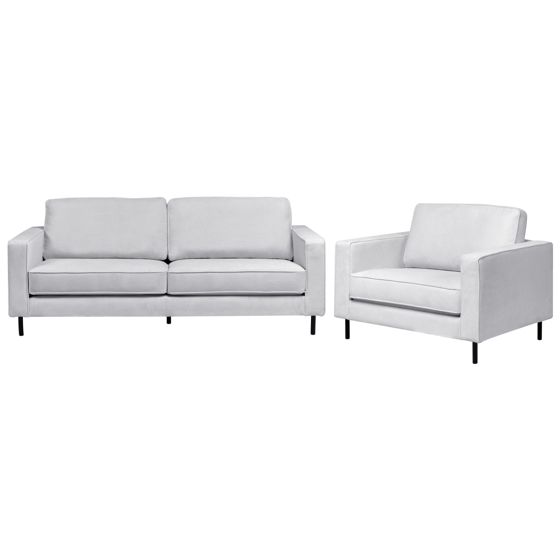 Sohvaryhmä 4-istuttava SAVALEN kangas Vaaleanharmaa