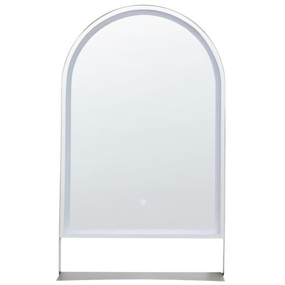 Kylpyhuoneen LED-peili VALOUZE 61 cm 100 cm hyllyllä Hopea